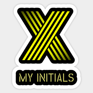 Letter X Initials Unique Name T-Shirt Sticker